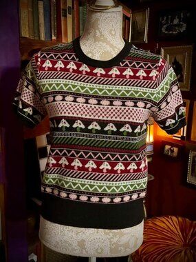 Unique Vintage mushroom sweater